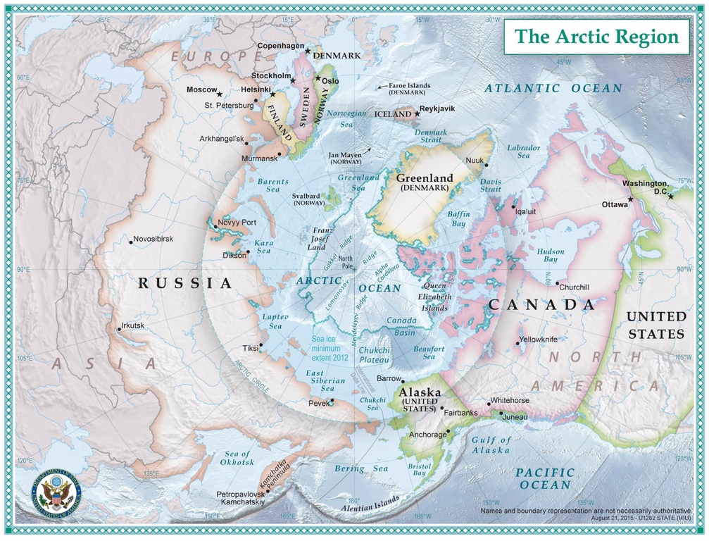 map of the Arctic region