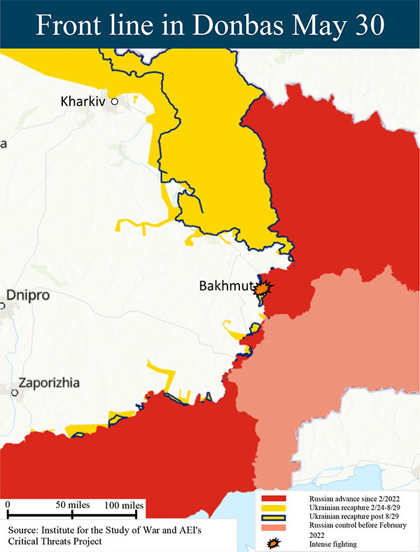 Ukraine report card front line 05.30.23