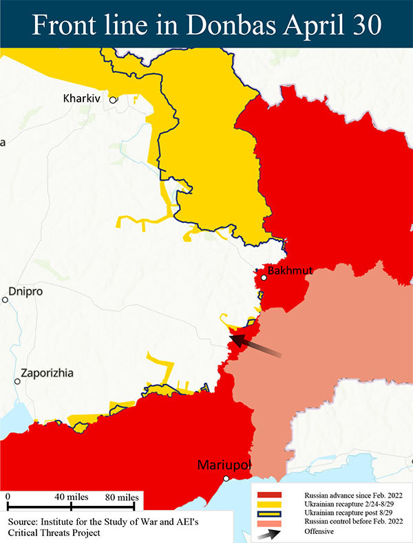 4.30.24 Russia Ukraine Donbas Map