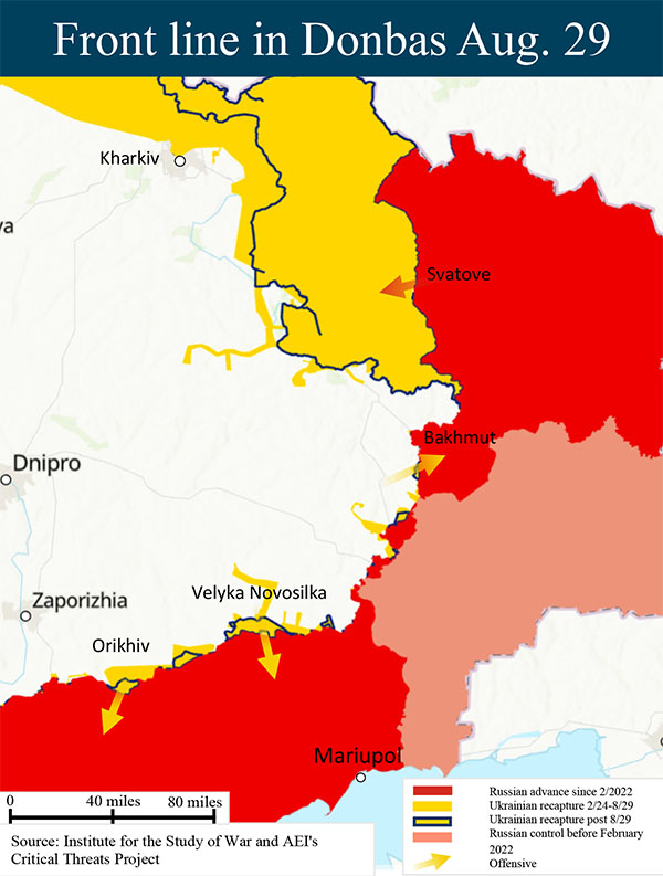 Ukraine report card front line 08.29.23