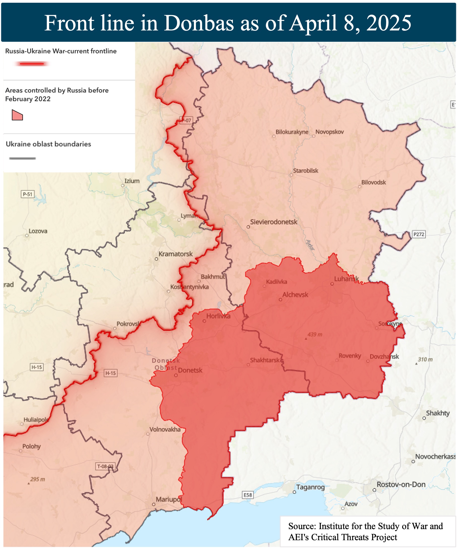frontline in the donbas april 8, 2025