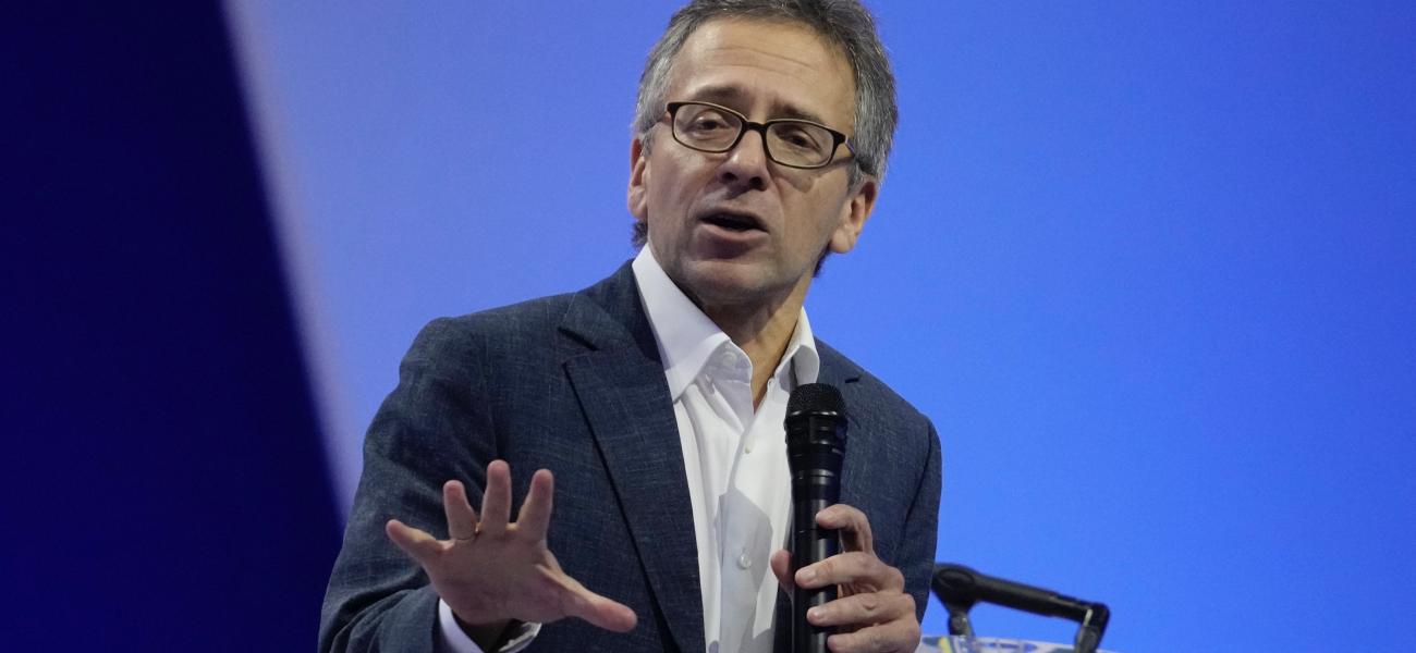 Ian Bremmer, Founder and President, Eurasia Group, speaks during the APEC CEO Summit Thursday, Nov. 16, 2023, in San Francisco. (AP Photo/Eric Risberg)
