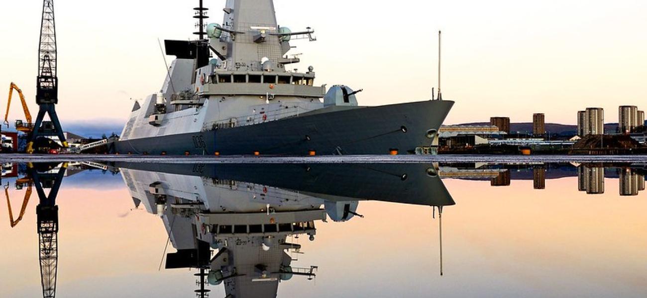 HMS Defender in Glasgow