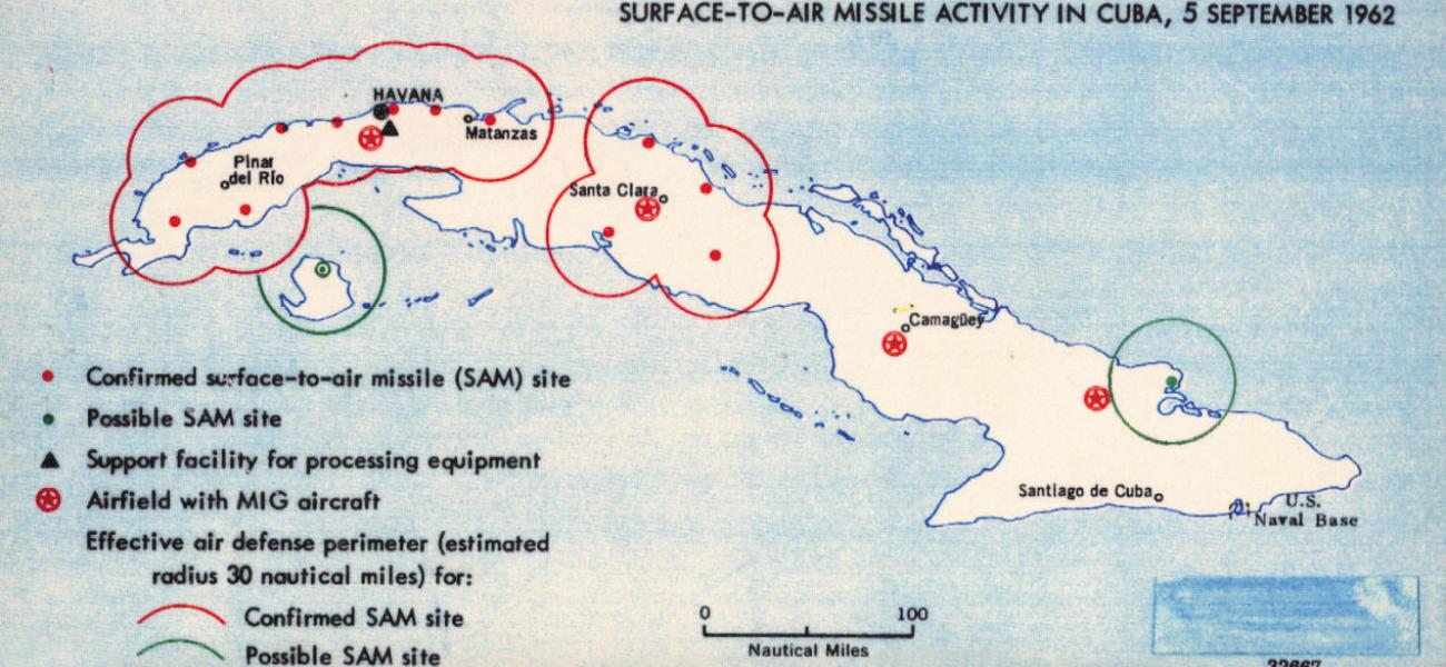 Cuba missiles map 1962