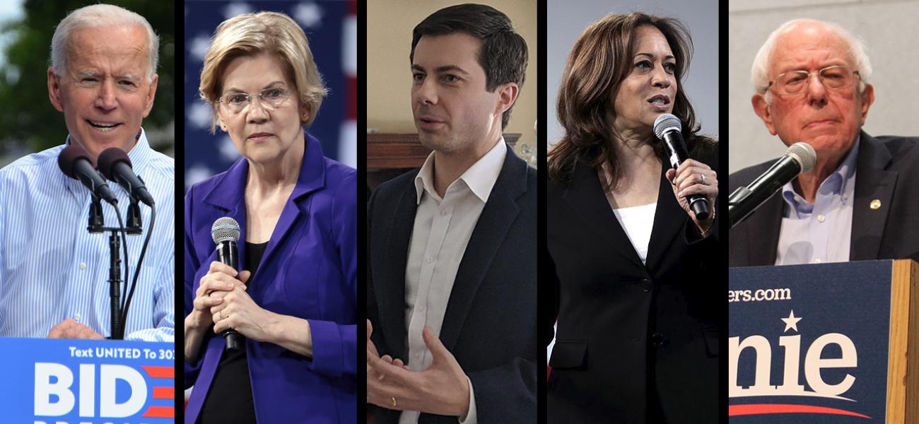 Top 5 leading Democratic candidates as of May 23, 2019.