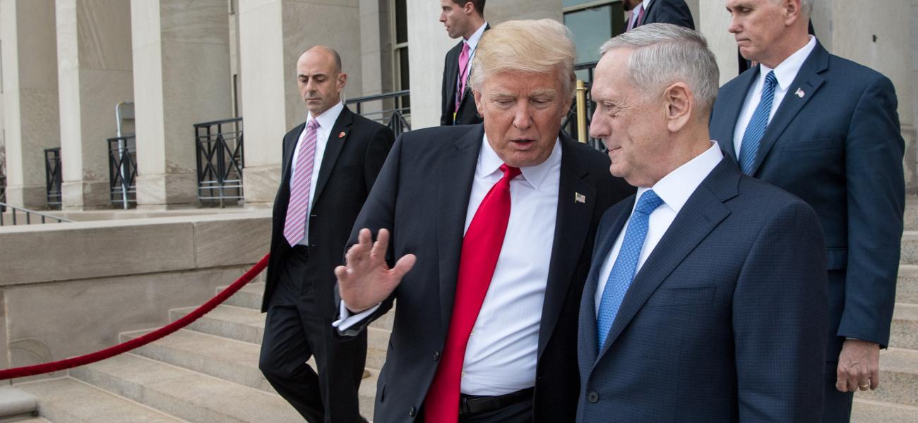 U.S. President Donald Trump and U.S. Defense Secretary Jim Mattis