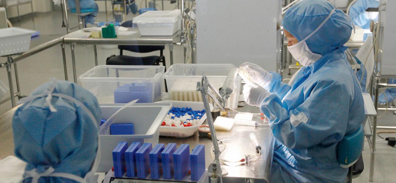 Scientists in a laboratory. 