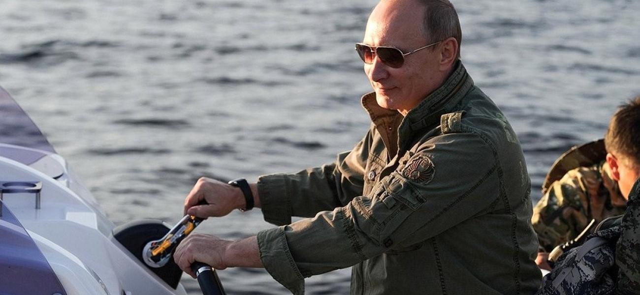 Putin on boat