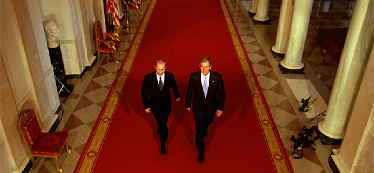 Putin and George W. Bush