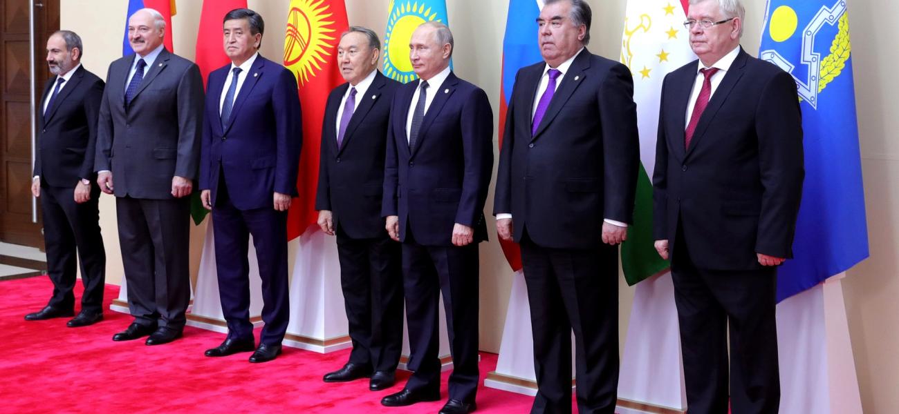 A 2018 gathering of the CSTO in Kazakhstan.