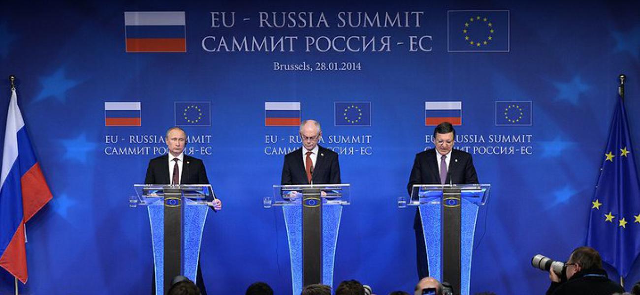 Joint news conference following Russia-EU summit, 2014. 