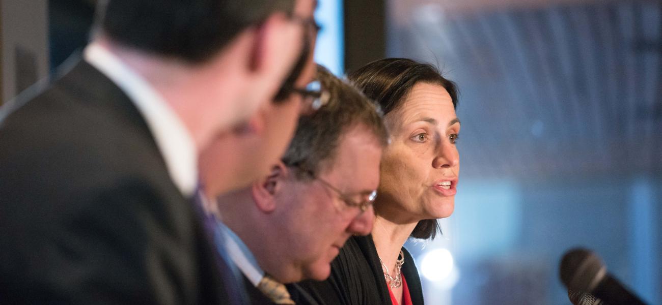 Fiona Hill speaking at Harvard Kennedy School, February 2017