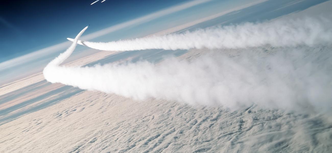 Two Russian/Soviet MiG-29 planes are intercepted by American military aircraft.