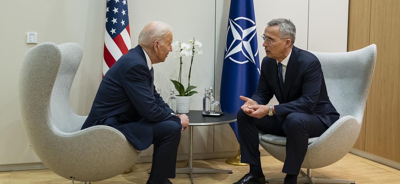 US President Joe Biden meets with NATO Secretary General Jens Stoltenberg.