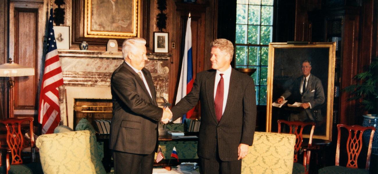 Russian President Boris Yeltsin and U.S. President Bill Clinton