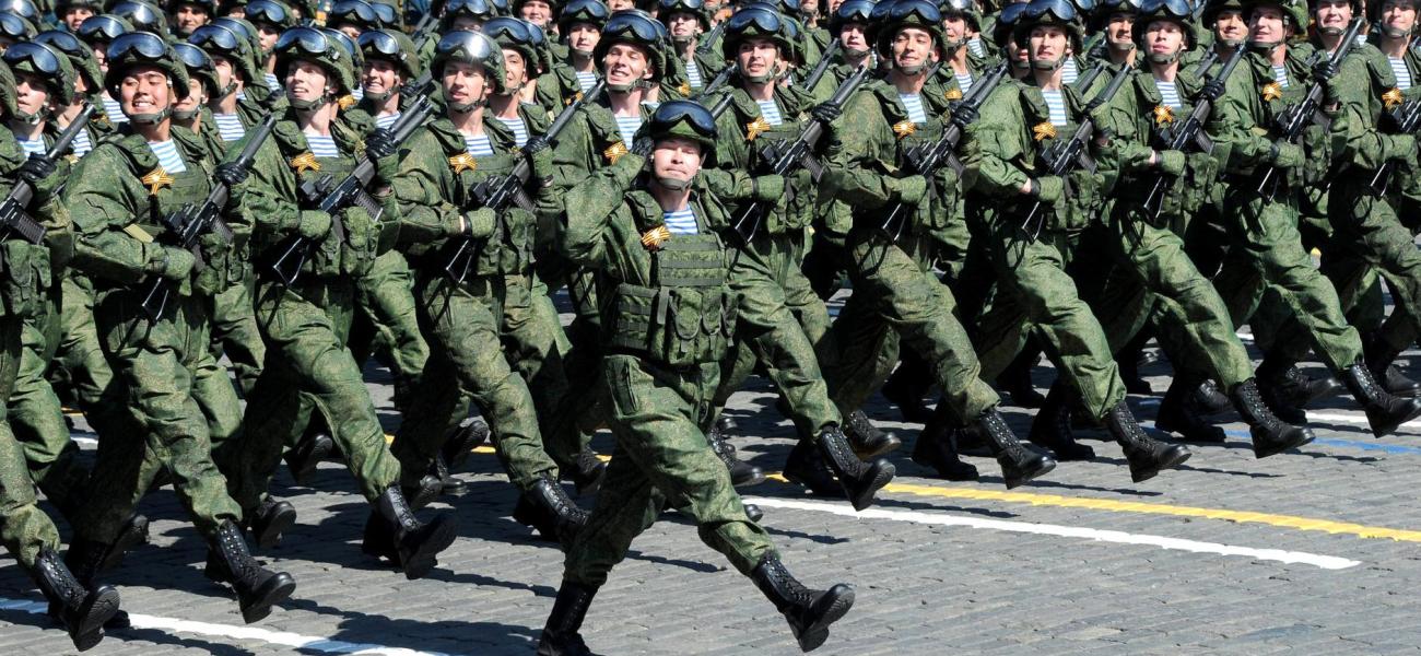 Russia military parade in Red Square, Moscow.