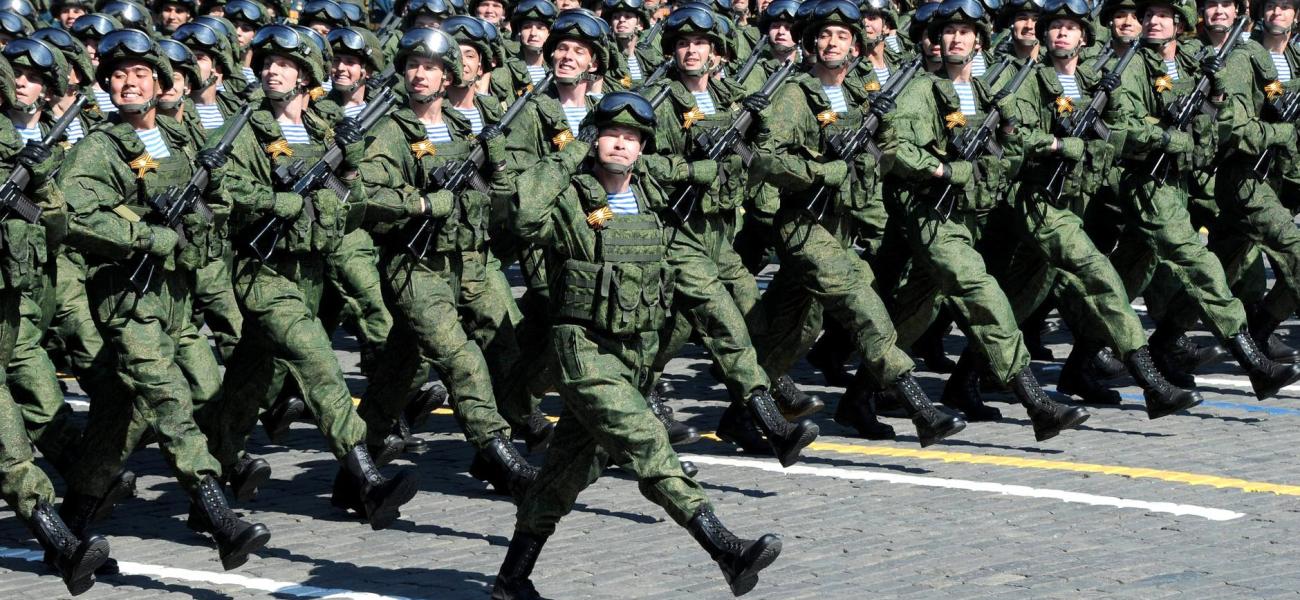Russia military parade in Red Square, Moscow. 