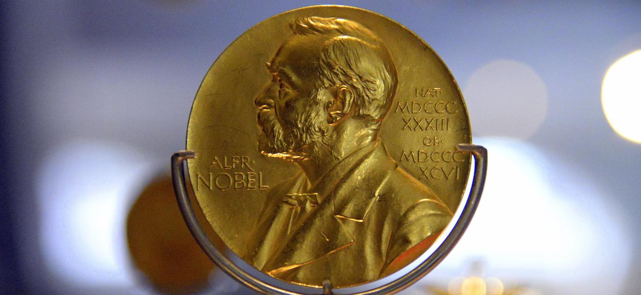 Nobel prize on display
