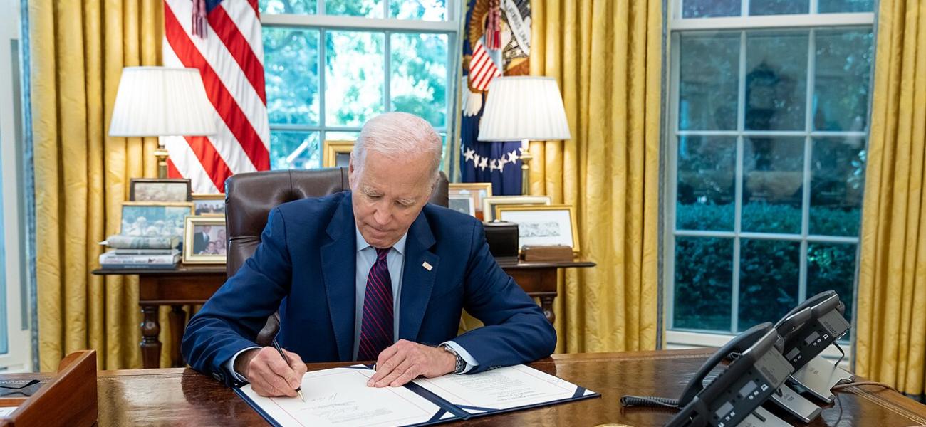 Biden at desk