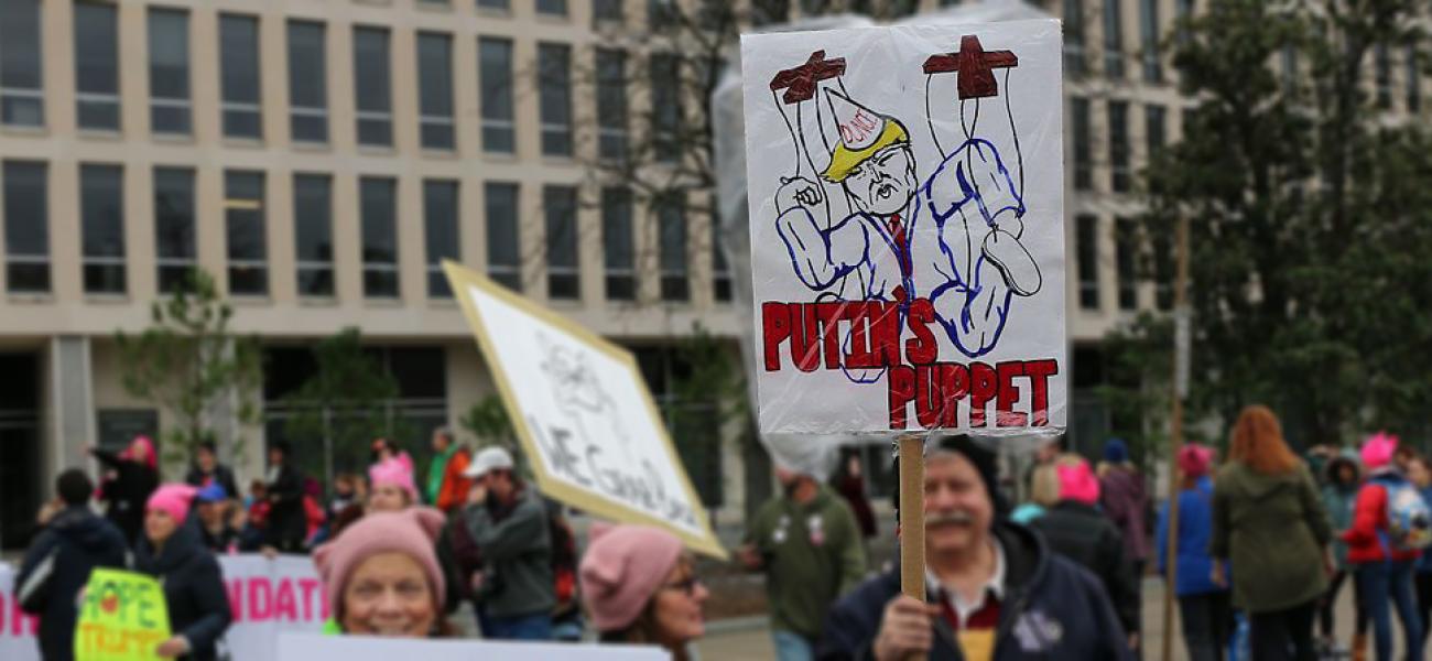 Anti-Trump protest march.
