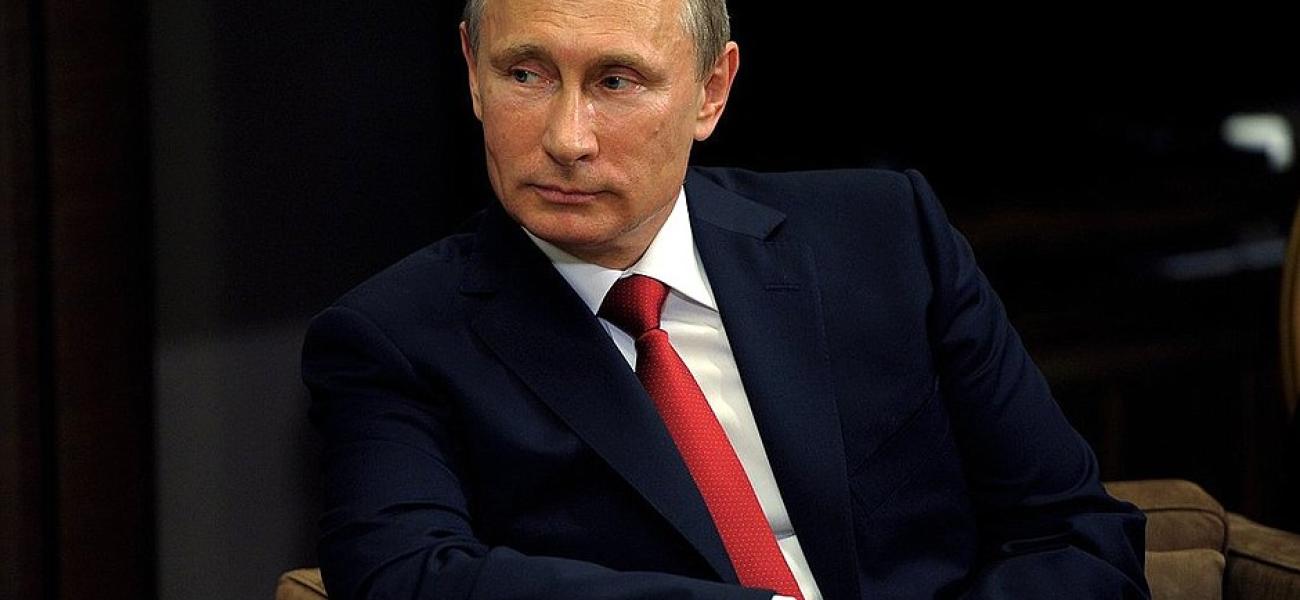 Russian President Vladimir Putin giving interview to Turkey's Anadolu news agency