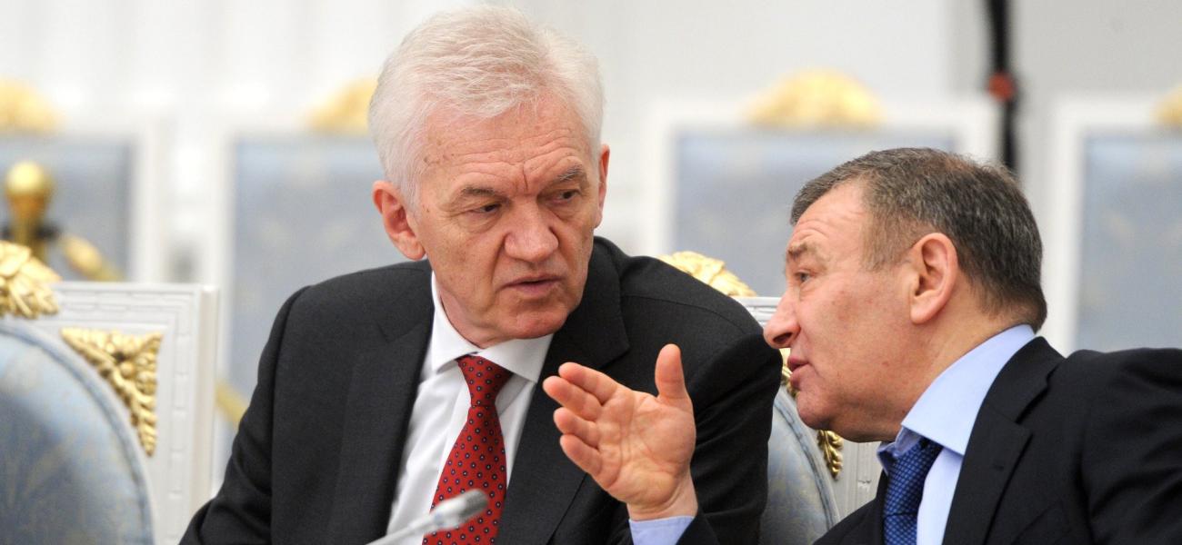 Gennady Timchenko and Arkady Rotenberg at a meeting in the Kremlin