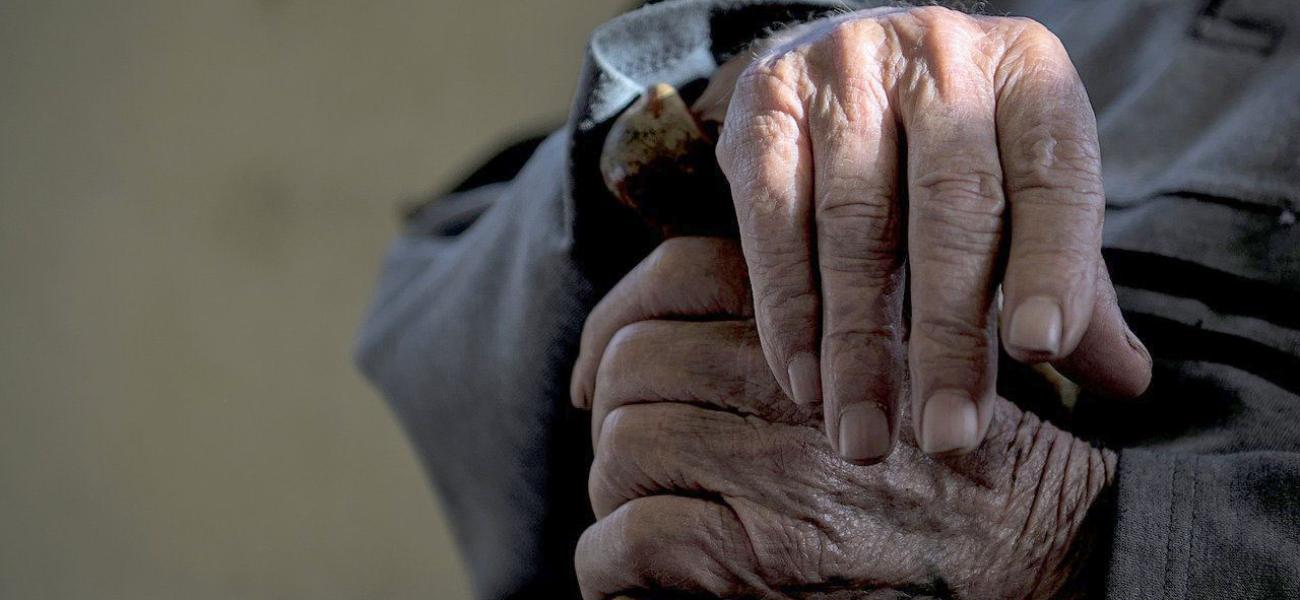 wrinkled hands