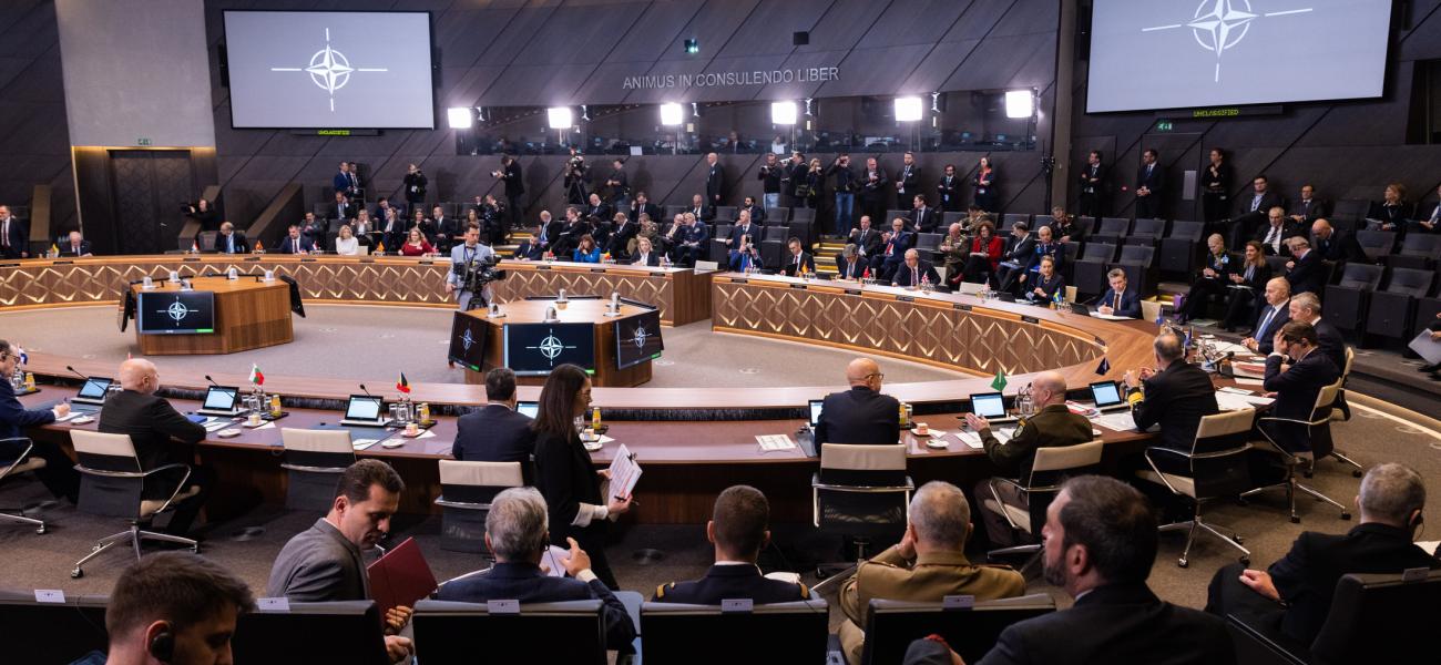 Meeting of NATO Ministers of Defense in Brussels, Belgium