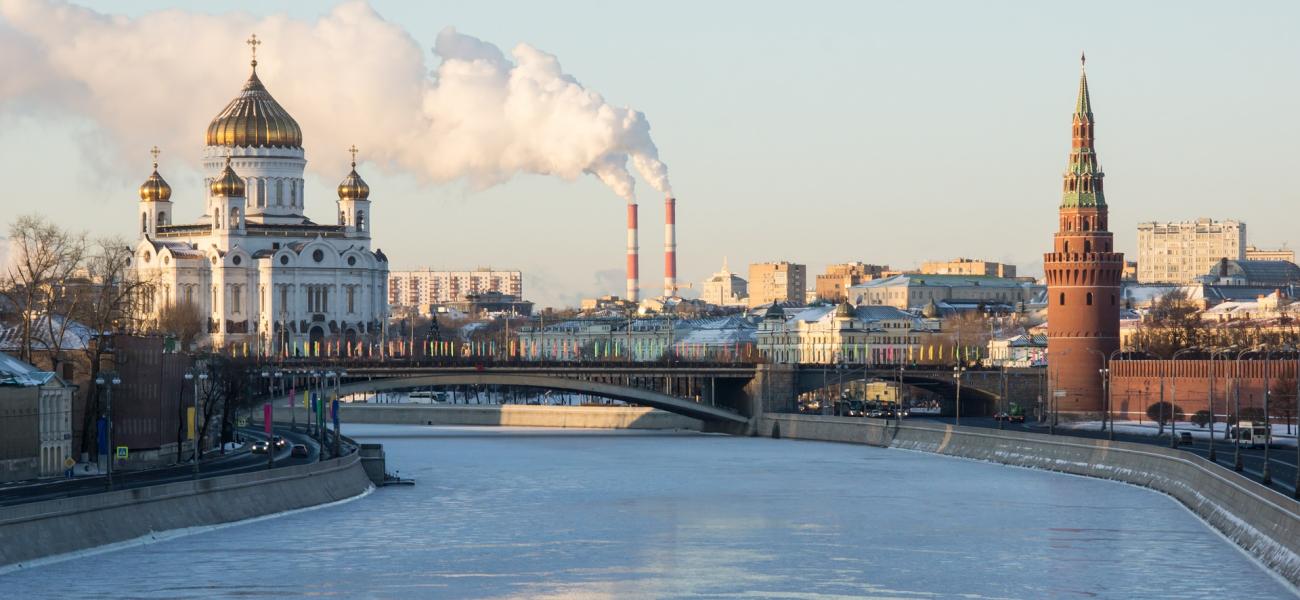 Moscow, Christ the Savior Cathedral, the Kremlin, Moskva River