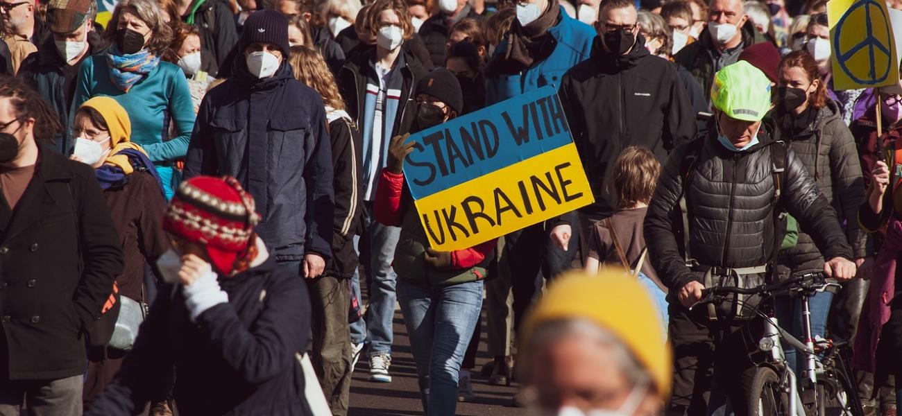 Stand with Ukraine sign