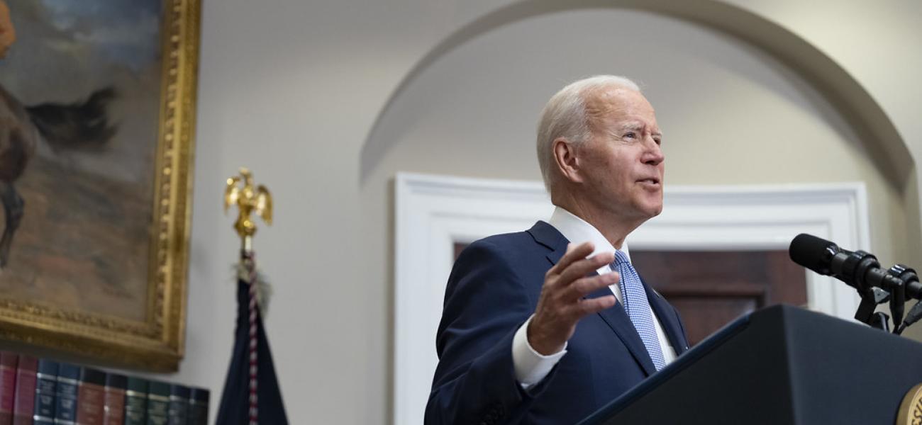 Biden at podium